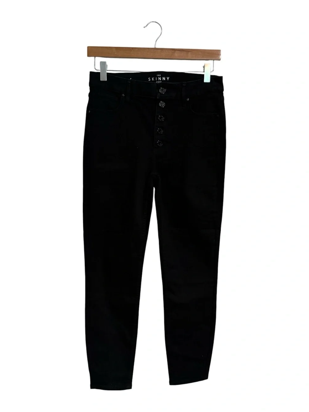 WHBM White House Black Market The Skinny Crop High Rise Jeans size 4 Black
